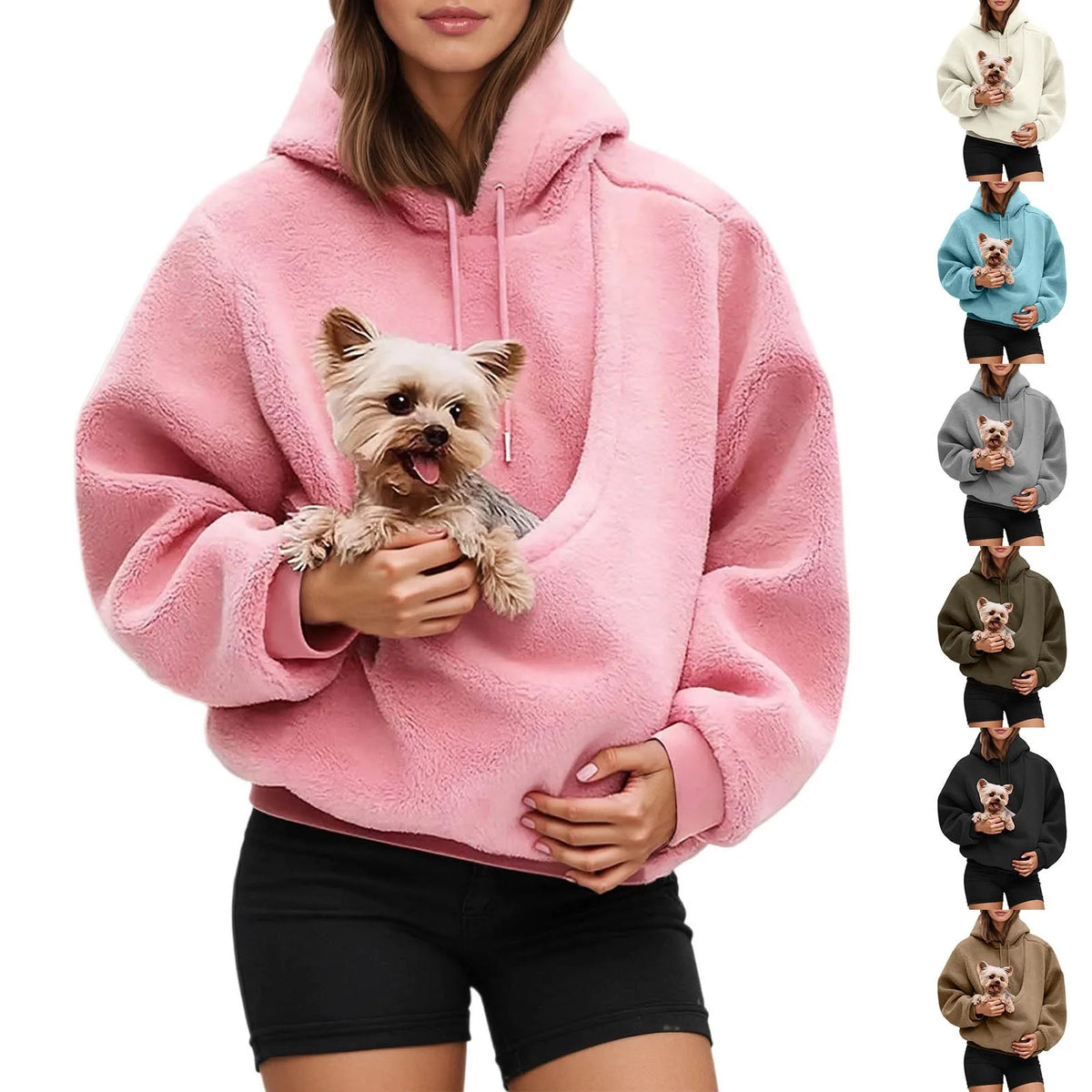 Sudadera canguro porta mascotas en varios colores
